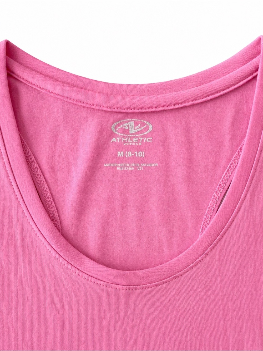 Athletic Works Pink Racerback Tank Top, Size Medium - Picture 3 of 4